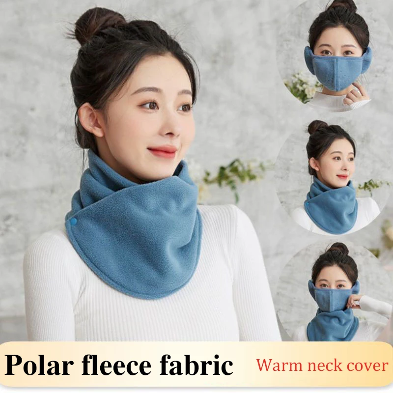 Winter Warm Neck Scarf Thickened Self-heating Outdoor Cycling Scarf Polar Fleece Neck Scarf Men And Women Thermal Neck Sleeve