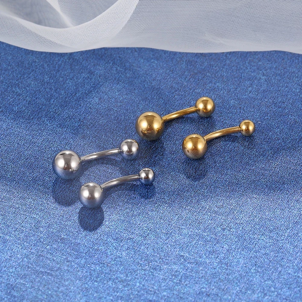 ASTM F136 Implant Grade belly button ring  Internally Threaded CZ Navel Rings Belly Bars 8mm 10mm 12mm Piercing Body Jewelry
