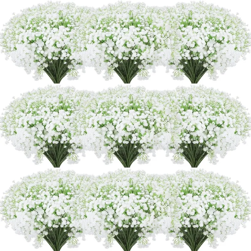 

100 Pcs Artificial Baby Breath Flowers Fake Gypsophila Bouquets 20.8 Inch Faux Gypsophila Flowers DIY Floral Bouquets