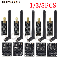 5pcs NRF24L01+PA+LNA Wireless Transceiver RF Transceiver Module 2.4G 1100m with Antenna and NRF24L01+ Breakout Adapter with 3.3V