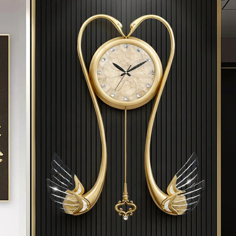 

Living Room Art Mural Wall Clocks Luxury Mechanism Large Big Size Interior Korean Clock Wall Cute Reloj De Pared Home Design