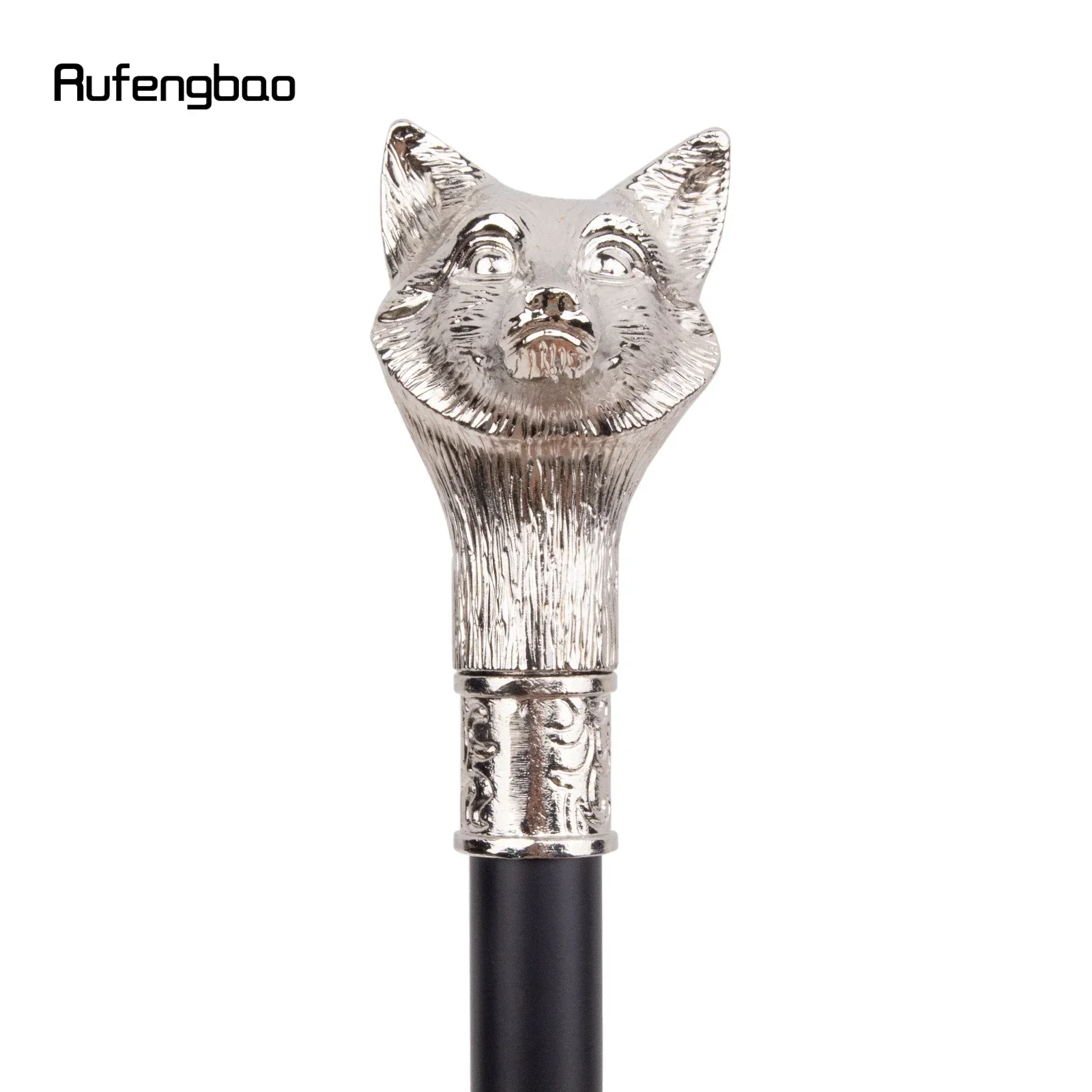 الأبيض الذئب موضة عصا للمشي الزخرفية عصا للمشي تأثيري خمر أداء الحفلات مرحلة قصب 93 سنتيمتر #3