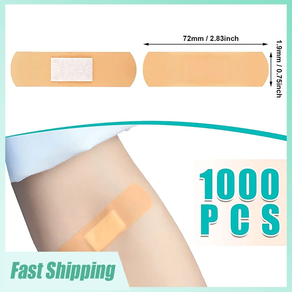 100x Disposable Sterile Wound Hemostasis Breathable Sticker Waterproof Anti-Bacteria Bandage Household Wound Protection Bandage