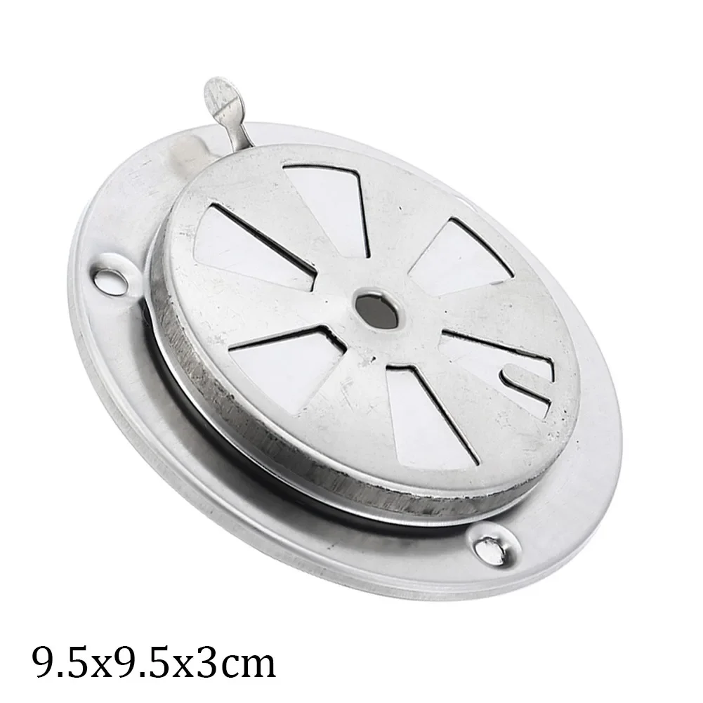 1pcs 9.5x9.5x3cm Air Louver Vent BBQ Grill Smoker Exhaust Kitchen Vent Stove Stainless Steel Damper Round Home Vents Replacement