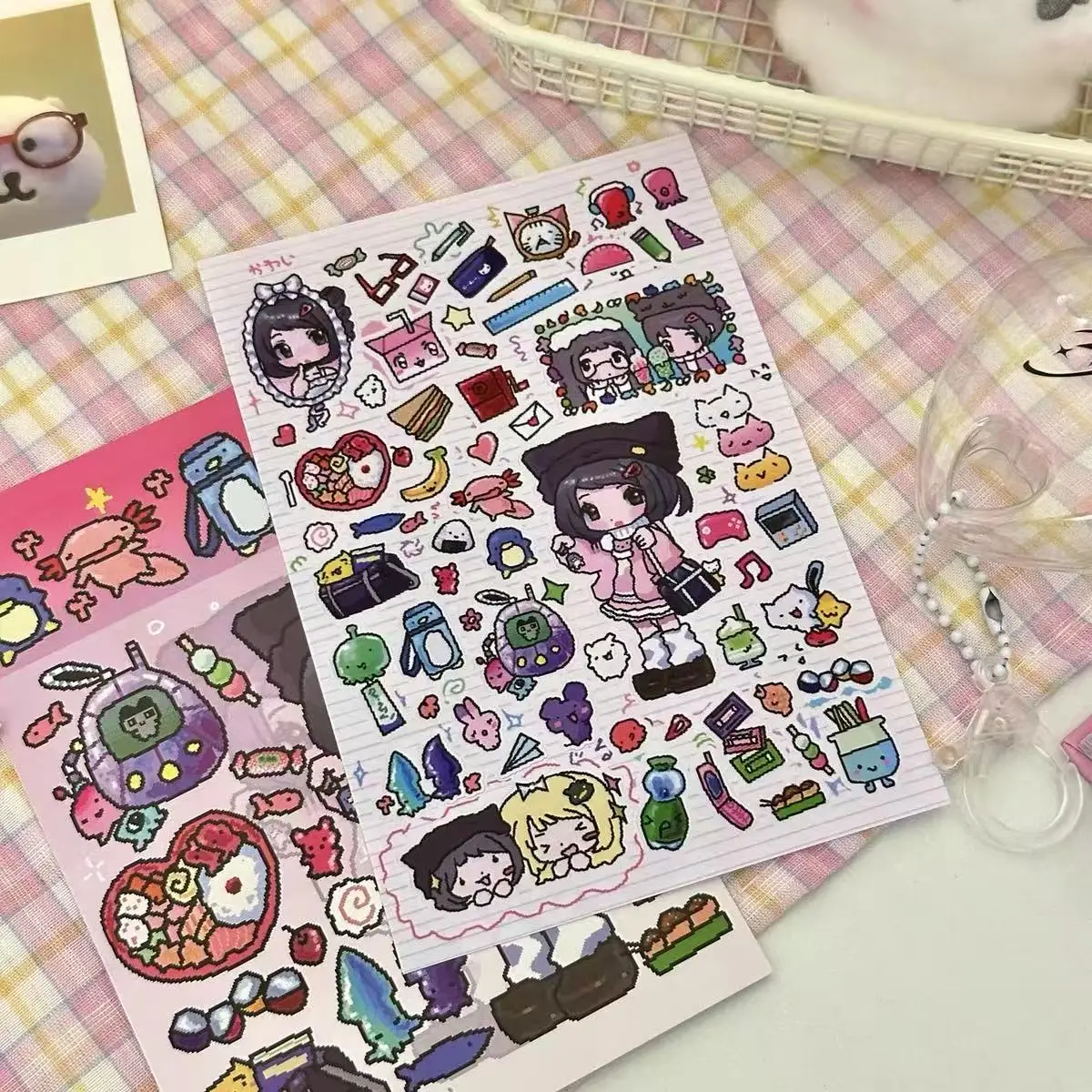 

New Double Girl Daily Note Book Decorative Sticker