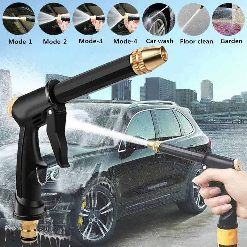 

High pressure Car Wash Water Gun Automobile New Copper plated Nozzle Thickened Long Rod Family Car Dual purpose