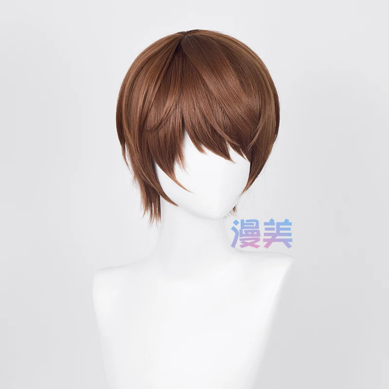 Anime Yagami Light Cosplay Wig Dark Brown Short Hair Heat Resistant Synthetic Wigs For Women Men Halloween 30cm