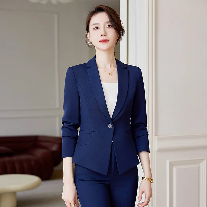 

High-End Business Wear Suit Female Spring and Autumn Fashion Temperament Goddess Style Interview Formal Wear Hotel Front Stage W