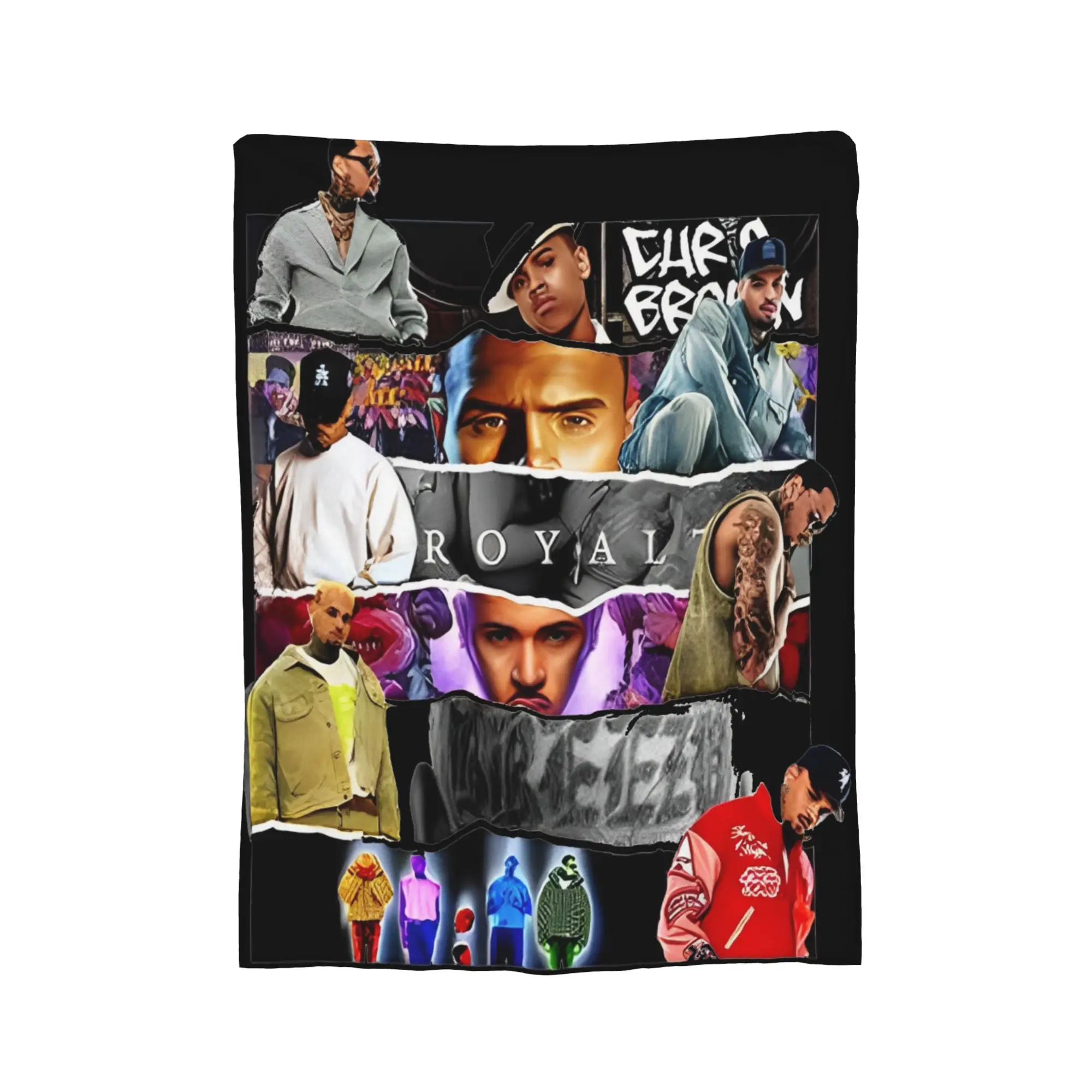 Chris Brown Breezy Bowl XX Tour 2025 Merch Blanket Warm Cozy Fluffy  Throw Blankets for Sofa 50x60 Inches Multi-size Bedspread