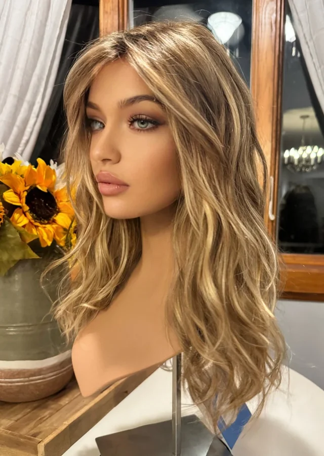 تسليط الضوء على العسل شقراء الاصطناعية الدانتيل شعر مستعار أمامي للنساء موجة المياه شعر مستعار شحن سريع رخيصة الباروكات على التخليص بيع الاستخدام اليومي #5