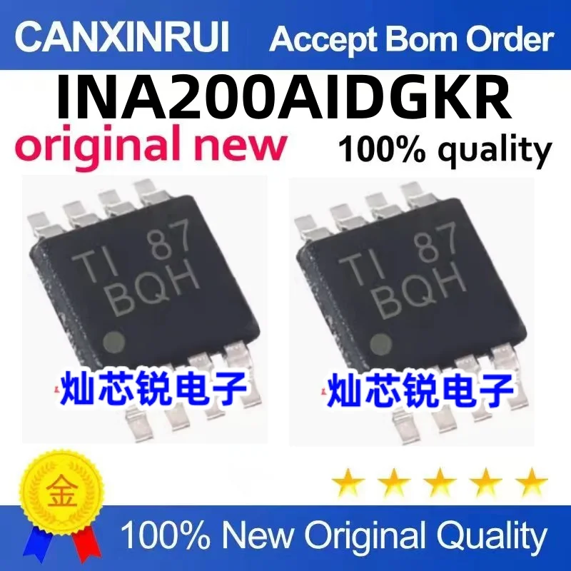 

INA200AIDGKR Silk screen BQH MSOP8 pin SMD current supervisor chip amplifier IC