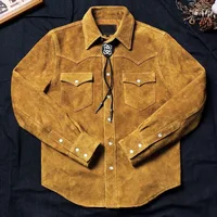 Primavera y otoño nueva tendencia de moda Color sólido Retro cálido camisa de manga larga hombres deportes sueltos camisa de alta calidad de gran tamaño