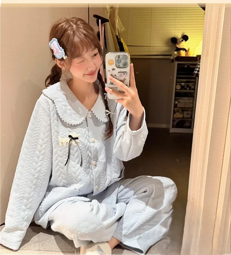 

Корейские пижамные комплекты для женщин: ультратонкие, модные, с принтом вишни, японских сердечек и облаков, парные, унисекс, короткие, хит продаж