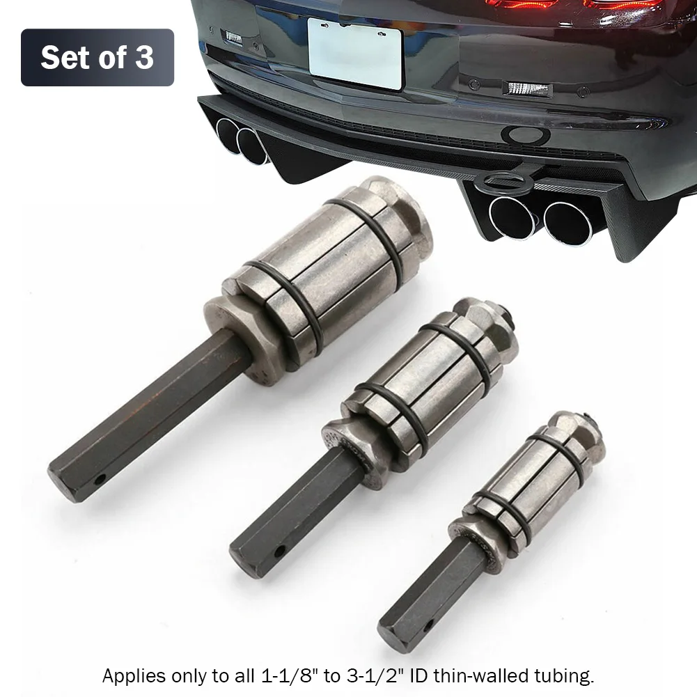 

3Pcs Forged Exhaust Muffler Pipe Expander Tool Kit Car Exhaust Muffler Tail Pipe Expander Spreader for Most Vehicles Trucks