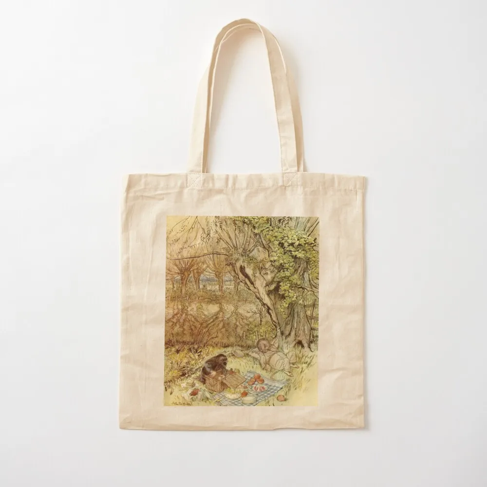 Rat and Mole Have a Picnic - The Wind in the Willows - Arthur Rackham Tote Bag shopper bag women great bag Canvas Tote