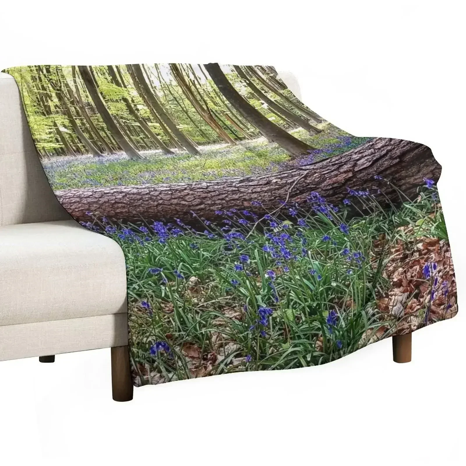Bluebells in the Beechwood Throw Blanket Winter beds Luxury Throw Fashion Sofas christmas decoration Thermal Bed Blankets