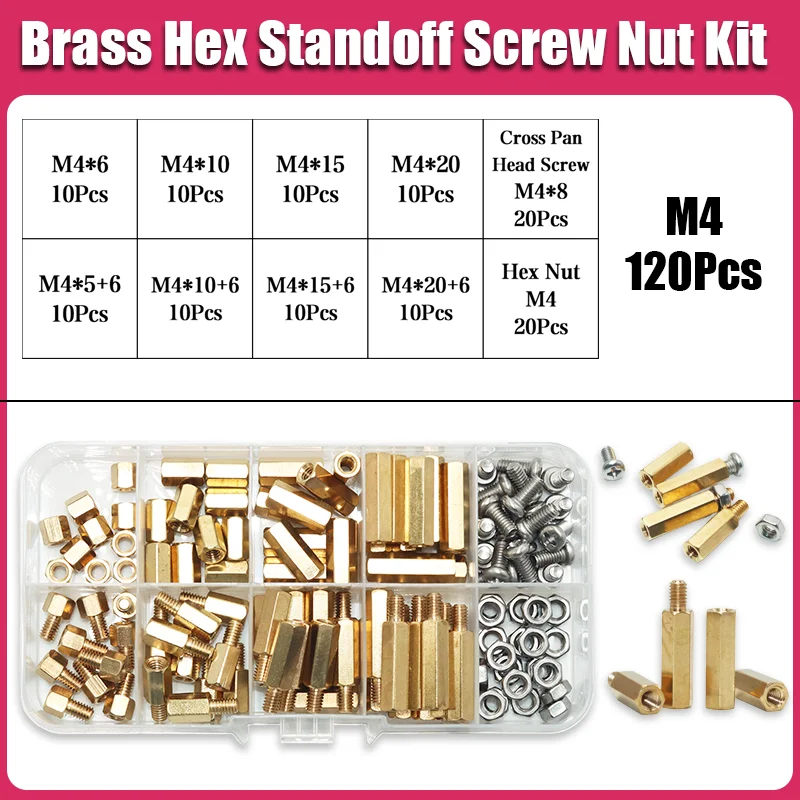 Messing Sechs kant Motherboard Abstands halter Phillips Abstand Schraube Mutter m2 m3 m4 Stecker Buchse Kupfer Abstands halter für elektronische DIY-Platine Schaltung – Detail 7