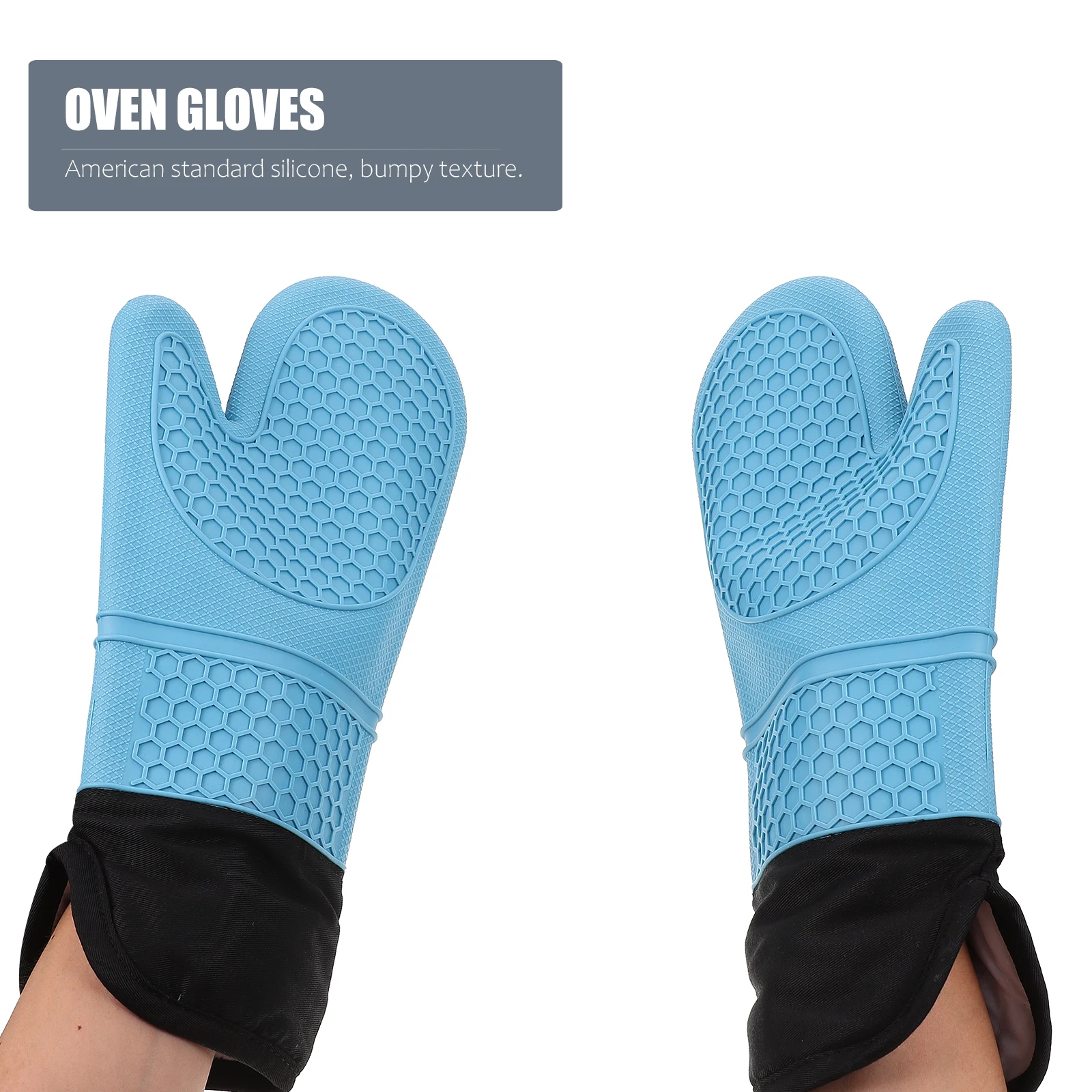 

2 Pcs Gloves Heat Resistant Heat Resistant Oven Mitts Silicone Kitchen Mitts Anti Slip Baking BBQ Practical Pot Holder Easy
