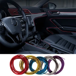 Universal Car Mouldings Decoration Flexible Strips 5M/3M/2M/1M Interior Auto Mouldings Car Cover Trim Dashboard Door Car-styling