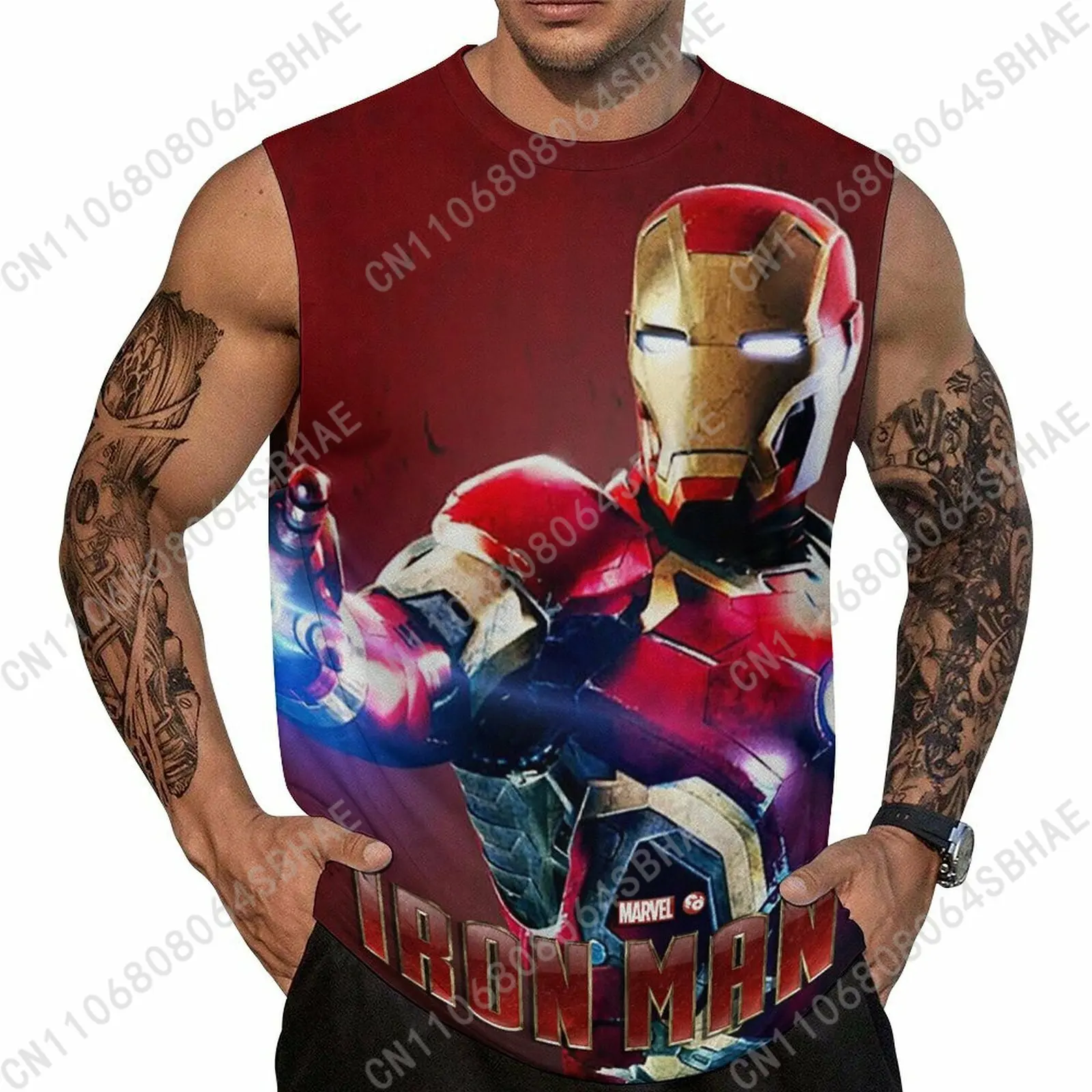 

Marvel Iron Man Custom Men's Sleeveless Shirt Personalized Tank Top Wear Summer Vest Tops Men Daily Use Cosplay