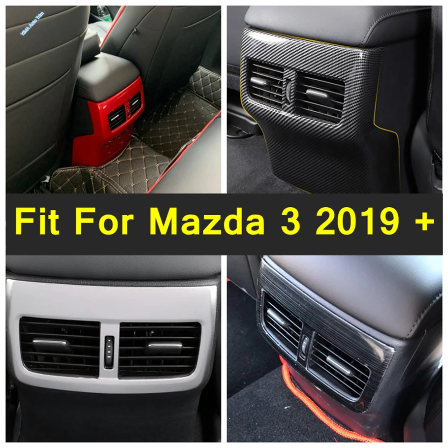 

For Mazda 3 2019 2020 2021 2022 Auto Styling Rear Armrest Box Panel Air Conditioner AC Vent Outlet Decor Cover Trim Accessories