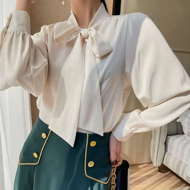 

Ele French Женская irt Осень 22 Pure Color Long Sve Regular Fit Полиэфирное волокно 00% Весенняя коллекция