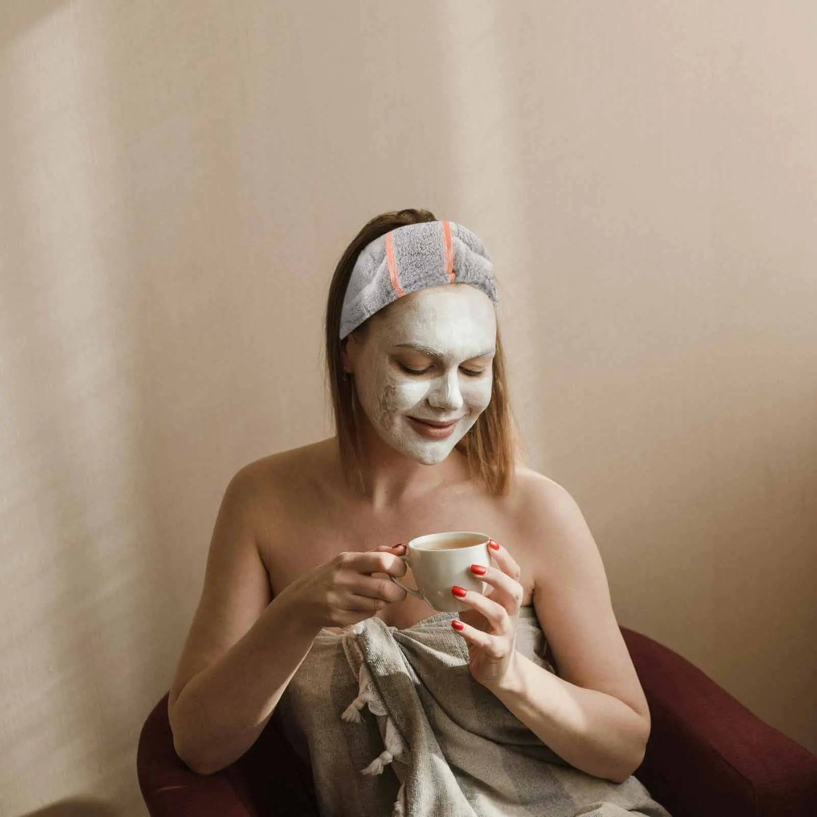 

2Pcs Makeup Hairband Elastic Headband Reusable Hair Hoop for Face Washing Spa Skincare Headdress Headband