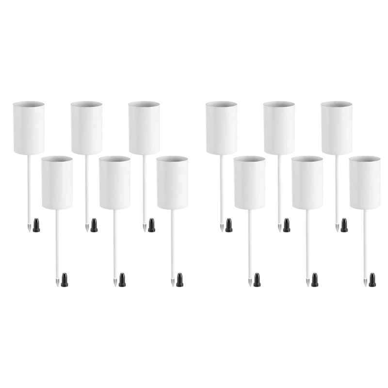 Candle Holders, Advent Wreath, Candle Sticks, Advent Wreath, Candle Holder, Taper Candles With Skewer, 12Pcs White