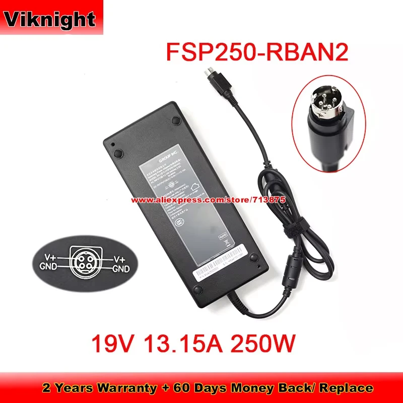 FSP250-RBAN2 AC Adapter 19V 13.15A 250W F250W19 for ELSA B250 PRO MINI ITX MOTHERBOARD Round 4Pins 9NA2500300 H5441001290