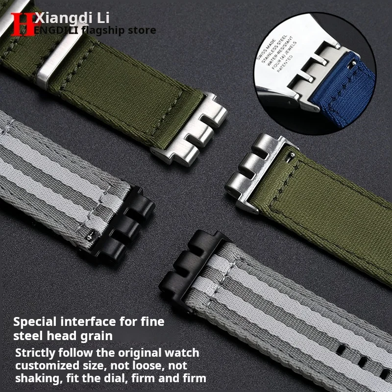 21mm Modified Metal steel adapter waterproof watch strap For Swatch yvs400 yvs420 yvs451 454 nylon watchband men Bracelet Belt