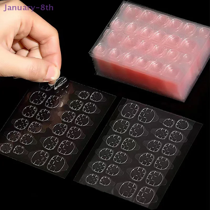 Cinta adhesiva de doble cara para uñas postizas, adhesivo de 6x8cm, 240 piezas, para manualidades, manicura, Gel acrílico, herramienta de maquillaje