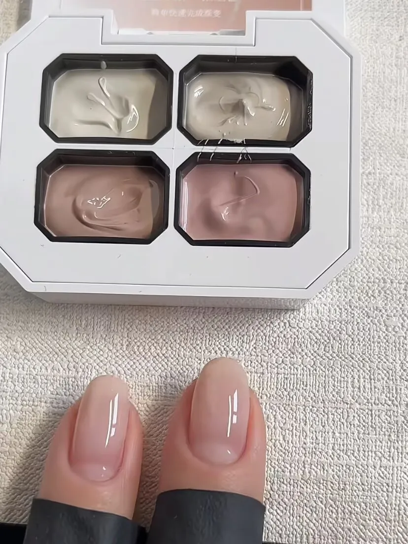4 Colors Concealer Popular Nude Color Gradient Painting Gel, Nail Art, Semi Permanent Soak Off UV Nails view 6