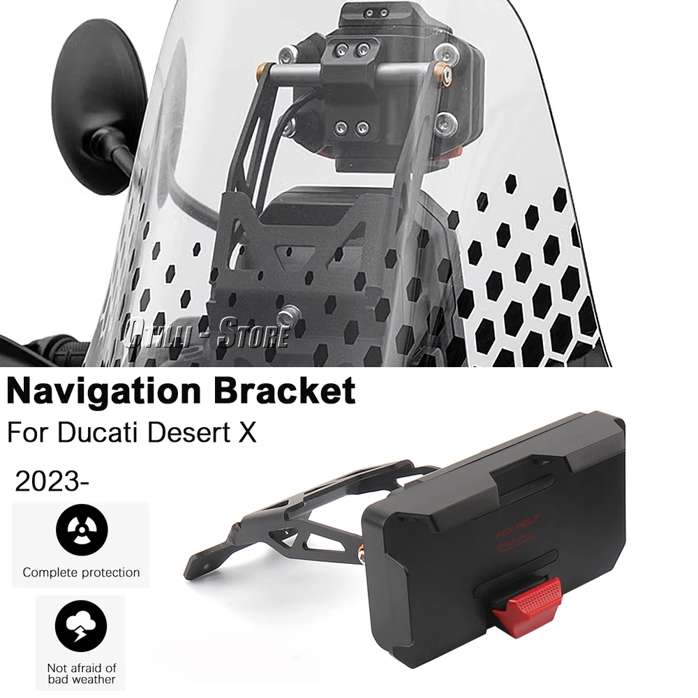 

Motorcycle Accessories Smart Phone Stand Holder Mount GPS Navigation Bracket 22MM For DUCATI DESERT X DesertX Desert X 2023