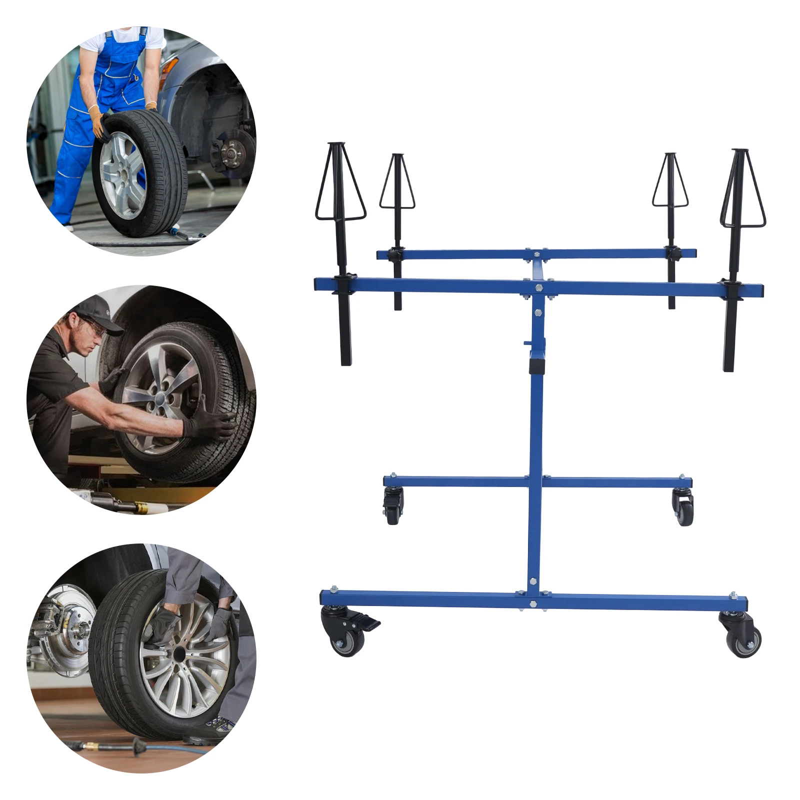 عجلة الطلاء حامل رف تجفيف الرف السيارات الجسم اللوحة إصلاح السيارات الرف ث/4 عجلات دوارة حافة شجرة إصلاح قوس 100 كجم