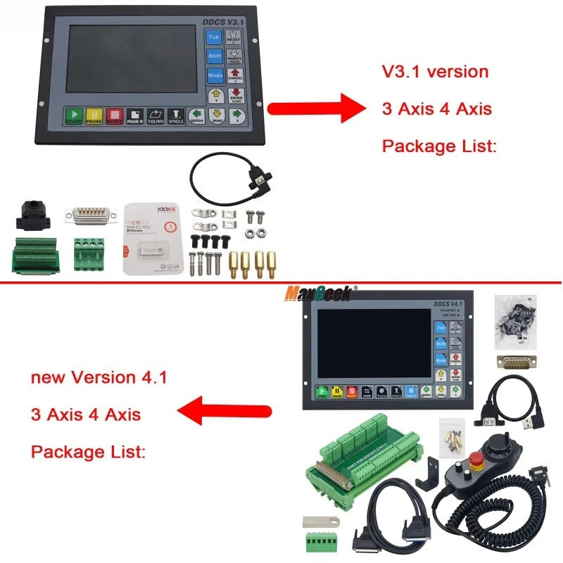 The Latest DDCS Version4.1 3 Axis 4 Axis Independent CNC Offline Controller Machine and Manual Pulse Generator DDPMG