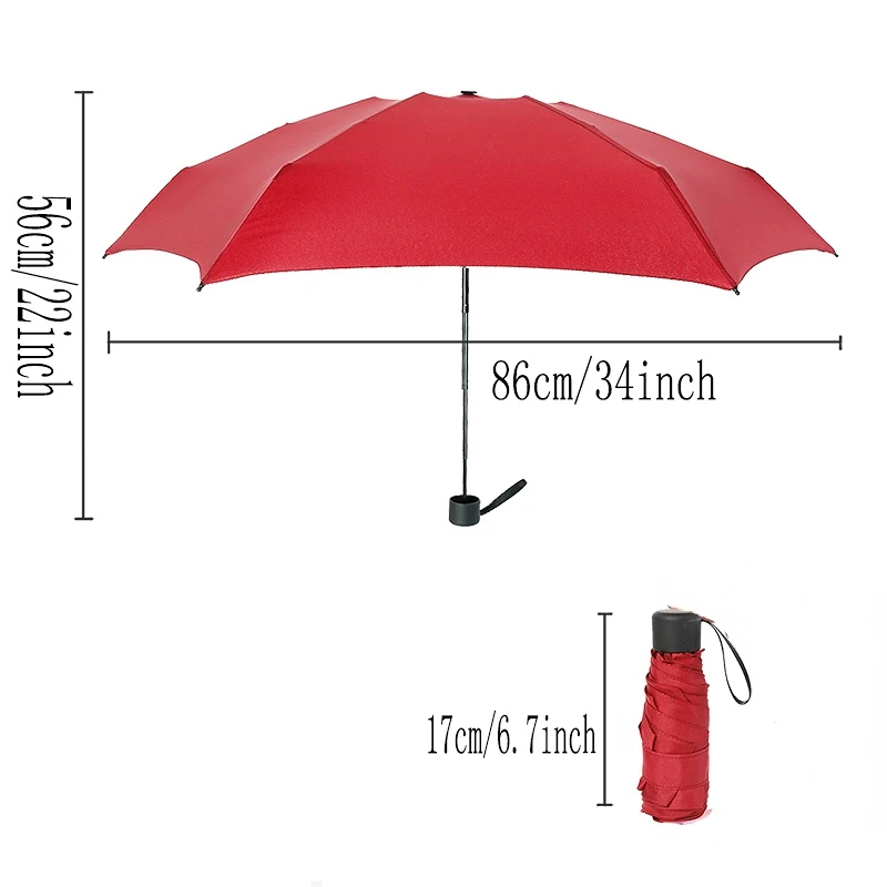 Mini Pocket Umbrella Women UV Small Umbrellas 180g Rain Women Waterproof Men Sun Parasol Convenient Girls Travel Parapluie Kid