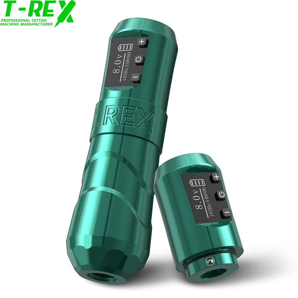 

T-Rex Professional Wireless Tattoo Pen Machine Rotating Tattoo Gun with 2 Replaceable Batteries and Handle 1800mAh Battery