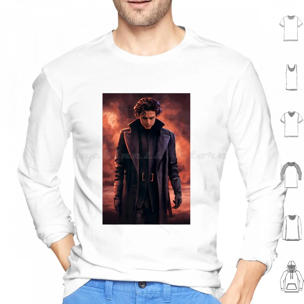 Paul Atreides Fanart Hoodies Long Sleeve 2021 Movie Fan Art Rbpartnerprogram Arrakis Sandworm Retro Surfing Surf