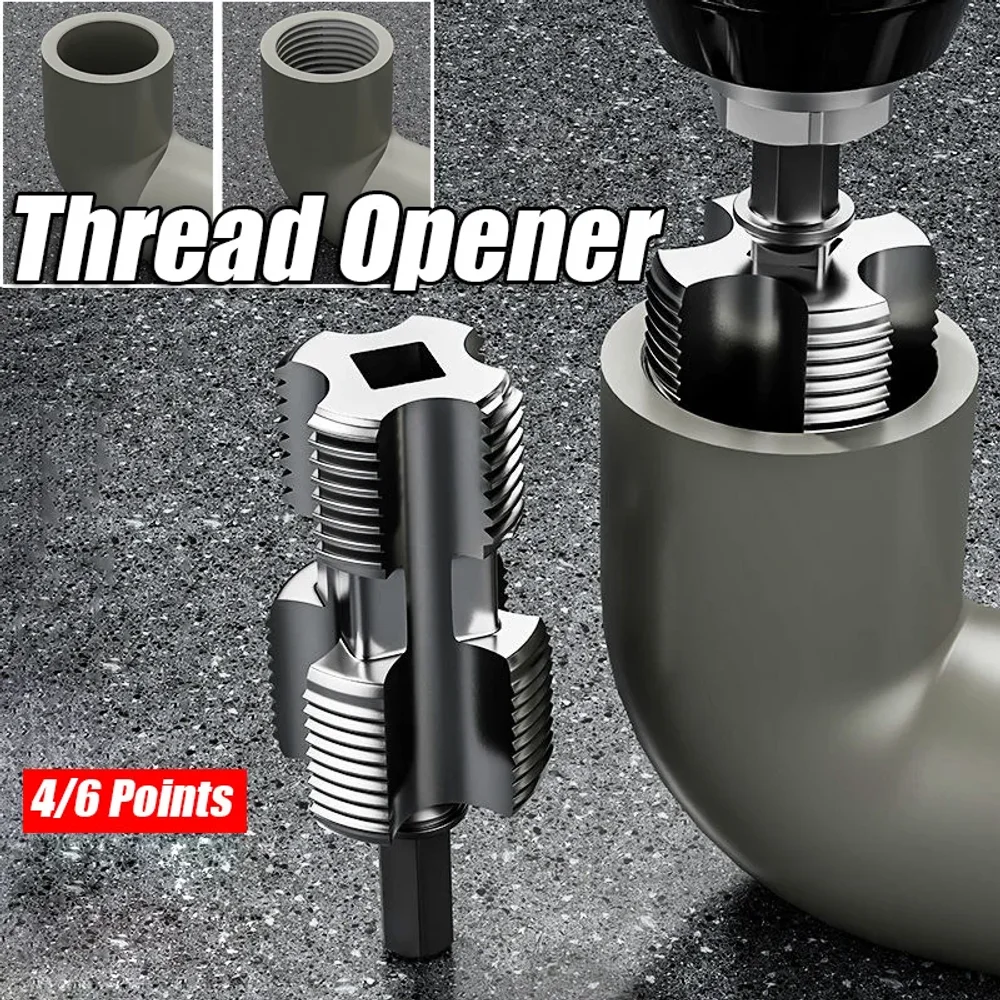 

4 Points 6 Points PPR Water Pipe Internal Thread Opener For PVC Plastic Pipe Thread Tap Hand Electric Drills Hand Tools
