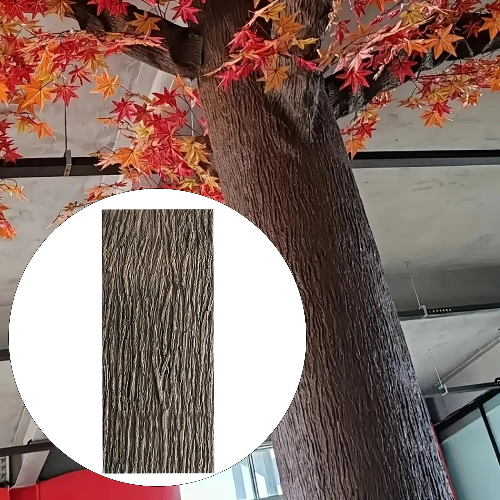 

Flexible Artificial Tree Bark Plant Cover Sheet Realistic Pipe Wrap for Indoor Outdoor Wall Pillar Decoration