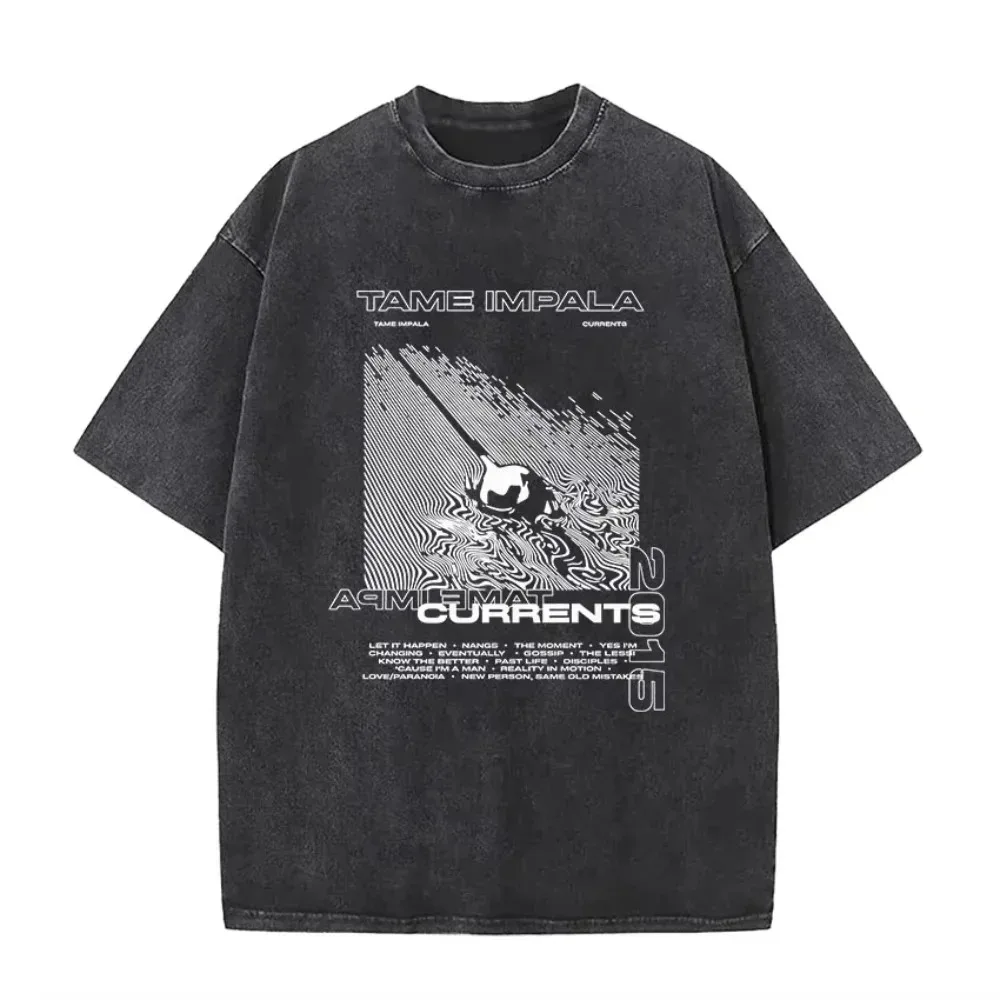 Tame Impala Rock Band Deadbeat 2026 Tour Album T-Shirt, Unisex Vintage Loose Washed Tee, Fashion Hip-Hop Women And Men T-shirt