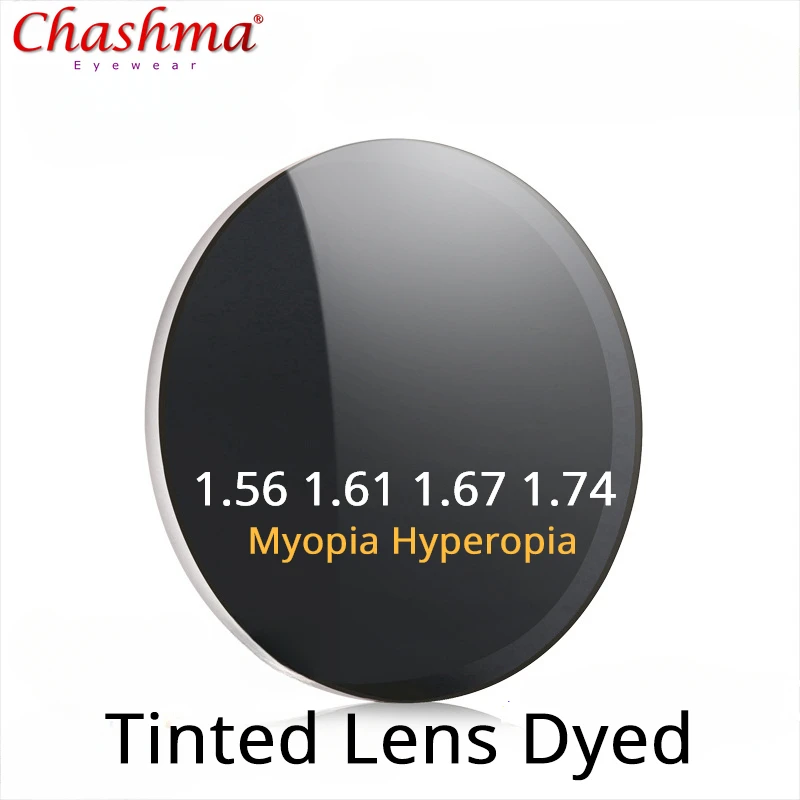 

2024 Chashma Tinted Dyeing Prescription Sunglasses Lens 1.56 1.61 1.67 CR-39 Resin Optical Lenses Myopia Hyperopia