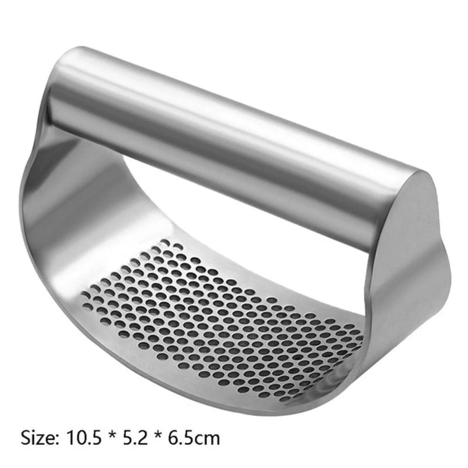 Stainless Steel Curved Garlic Press Crusher Masher - Newce Garlic Chopper Mincer