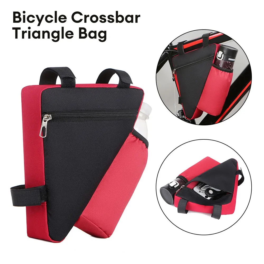 Bicycle Triangle Bag Bike Frame Front Tube Bag Waterproof Cycling Pannier MTB Mountain Bike Tool Pouch Phone Holder Saddle Bag