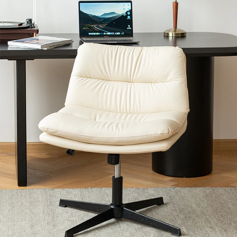 Armless Computer Chair Cream Makeup Nail Art Chair Office Bedroom Study Book Home Study