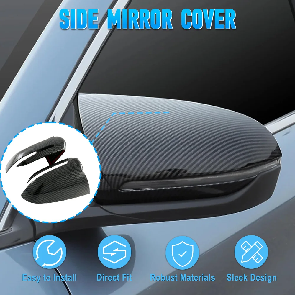 

2 шт. накладки на боковые зеркала заднего вида (левая и правая) для BYD Song Plus DM-i EV/ Seal U/ Sealion 6 2021-2025, цвет «карбоновый черный»