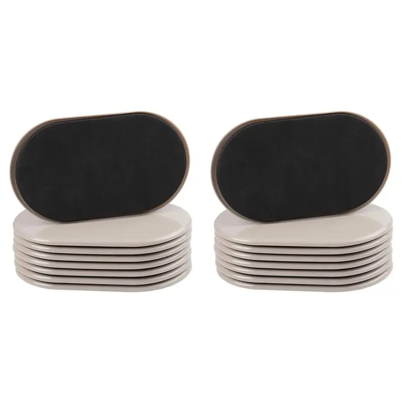 ABLA-16PCS Furniture Sliders, 9-1/2 Inch X 5-3/4 Inch Furniture Mover Sliders, Reusable Sliders For Furniture On Carpet