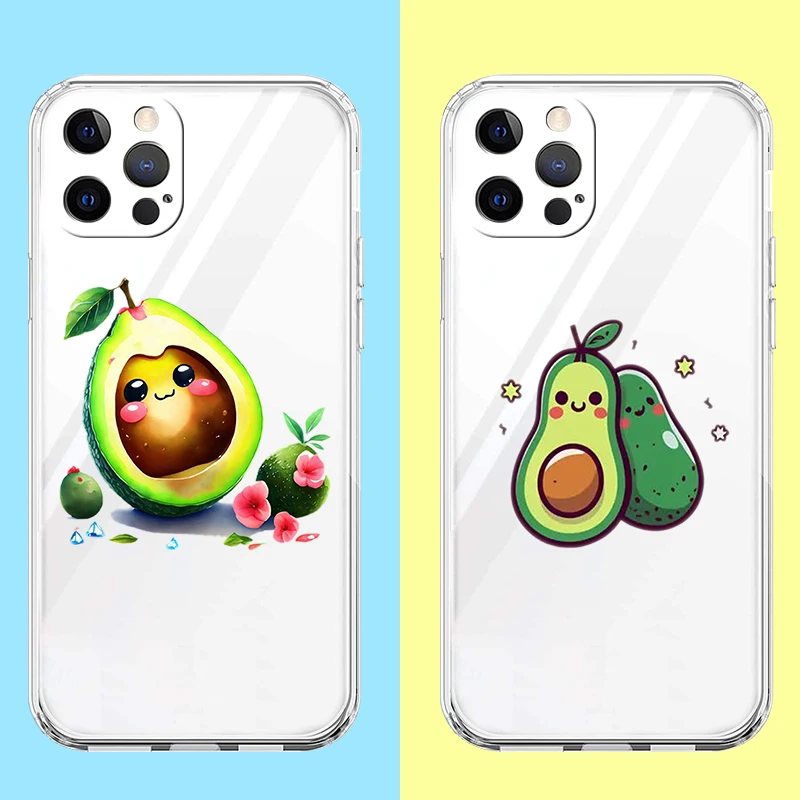 Avocado Family Case for Samsung Galaxy A13 A22 A32 A52 A53 A72 A51 A71 A11 A31 A41 A01 A21S 5G Transparent Silicone Shell Capas