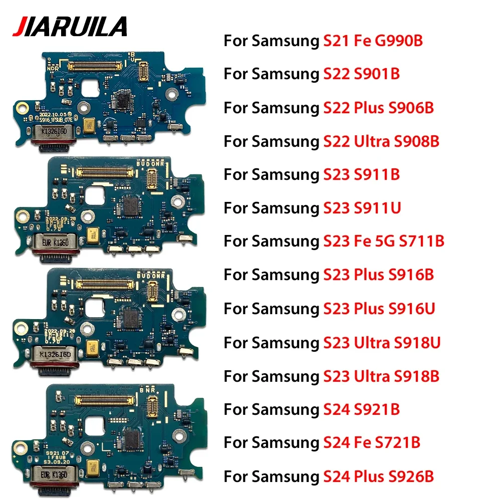 

10 PCS USB Charging Port Charger Board Flex Cable For Samsung S24 S23 S22 Plus Ultra S21 Fe G990B S906B S901B S908B