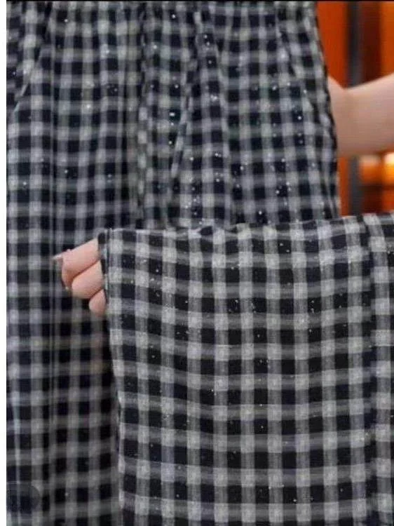 

Elastic Waist Straight Leg Pants Thin Summer Women's Trousers Versatile High Waist Long Pants for Middle-Aged And Elderly Ladies